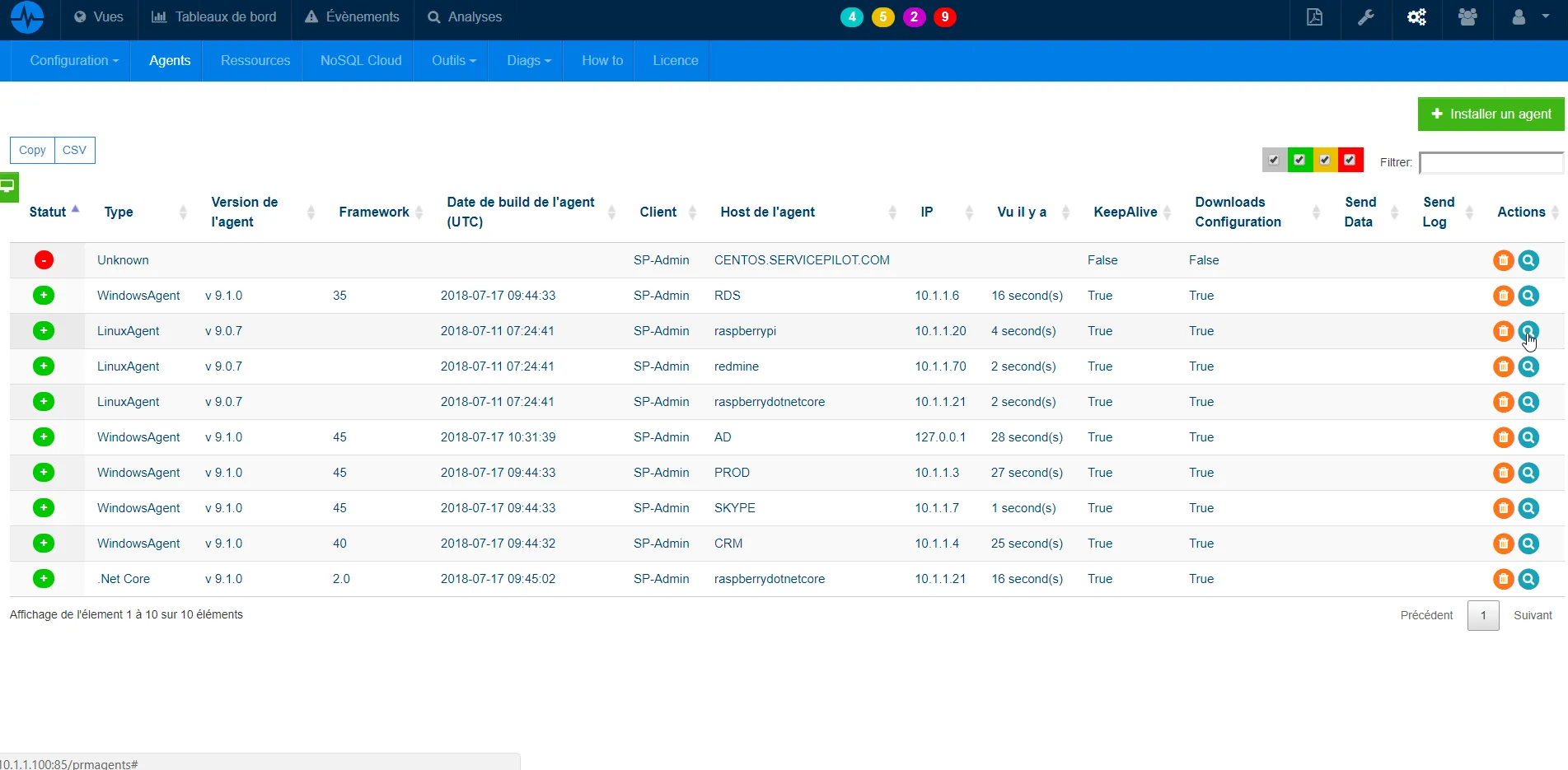 Zoom sobre la función de actualización en masa automática