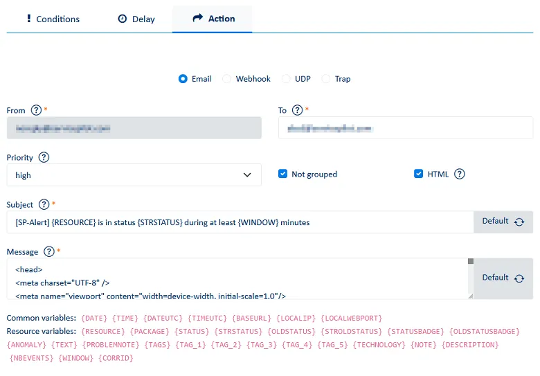 Personalización de la notificación por correo electrónico