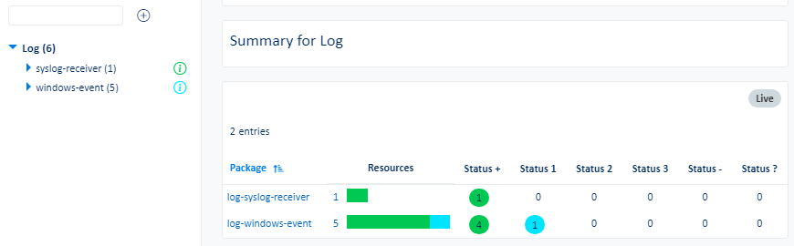 Log view