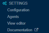 Settings menu