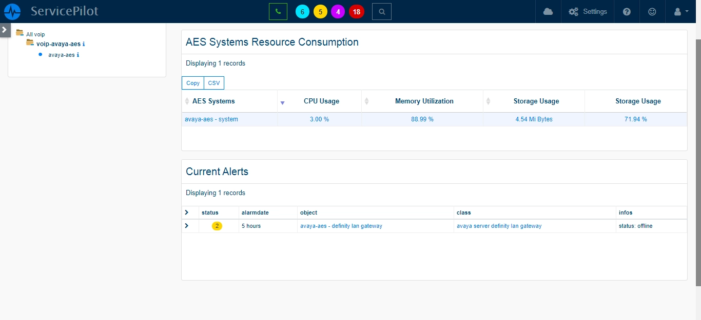 Supervisar AVAYA AES (4/4)