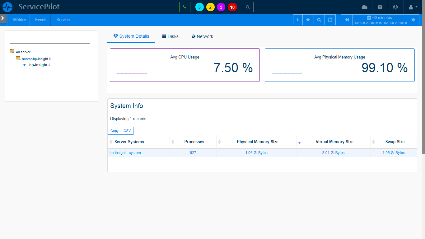 Supervisar HPE INSIGHT (1/5)