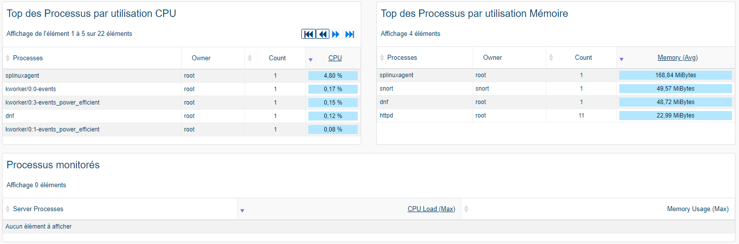 Monitor LINUX SP AGENT (2/2)