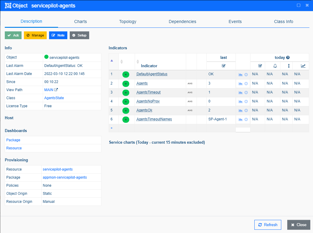 Monitor SERVICEPILOT AGENTS (1/1)