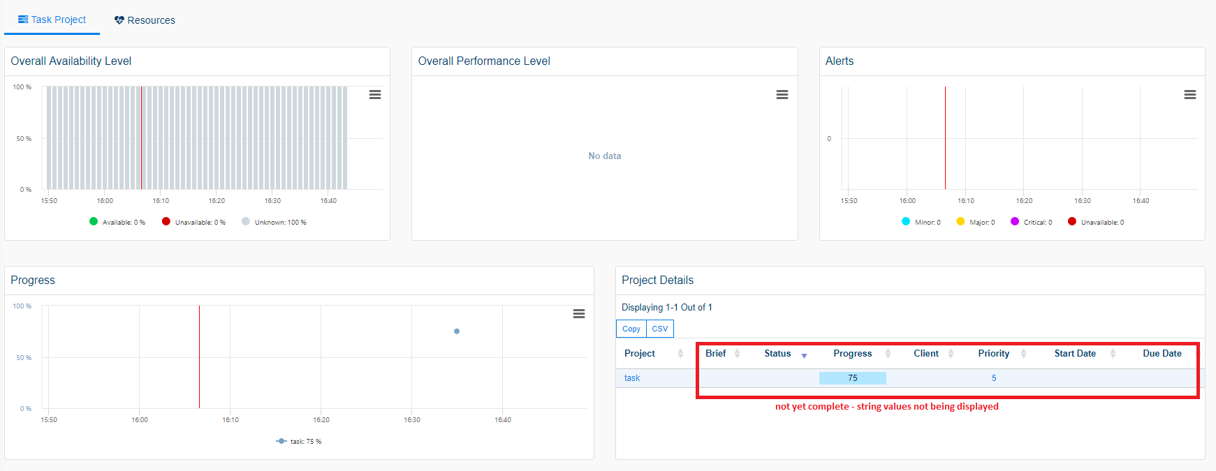 Monitor TASK PROJECT (1/2)