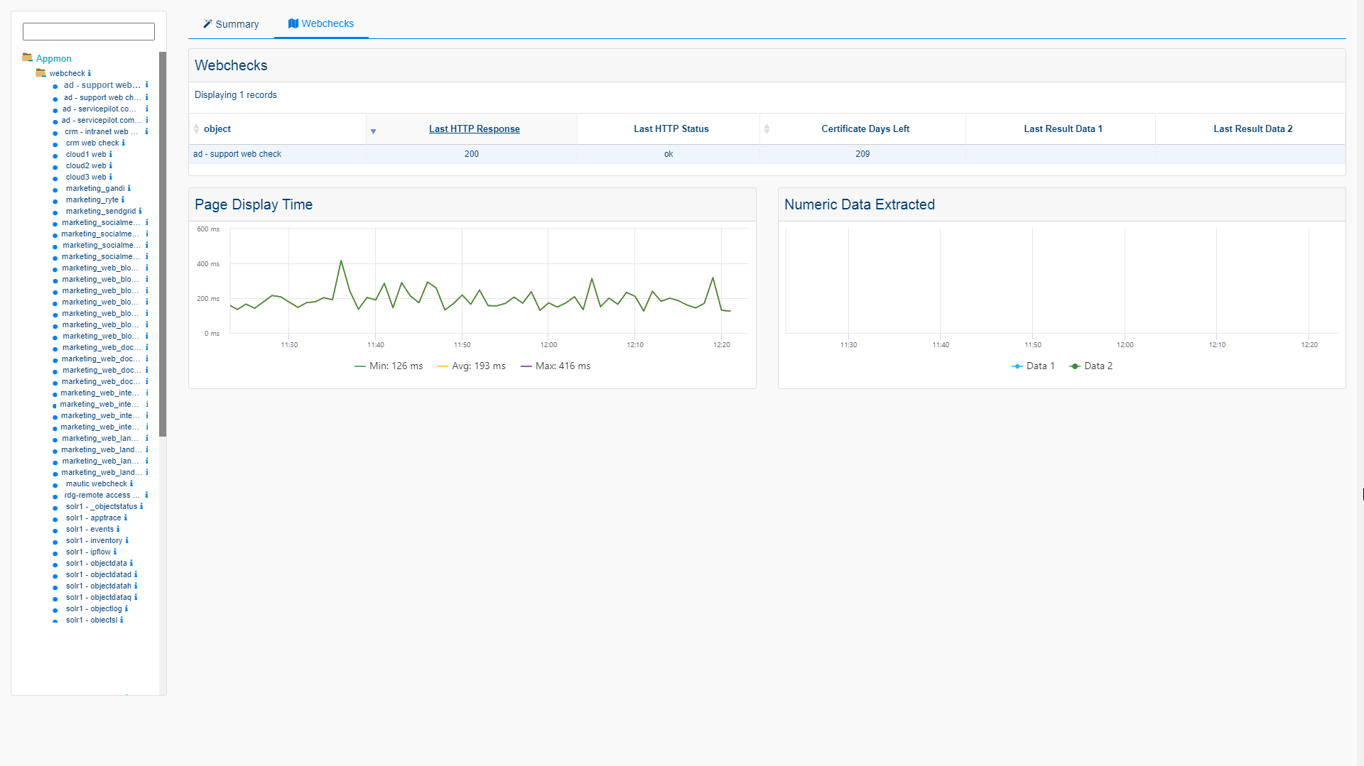 Monitor WEBCHECK SYNTHETIC